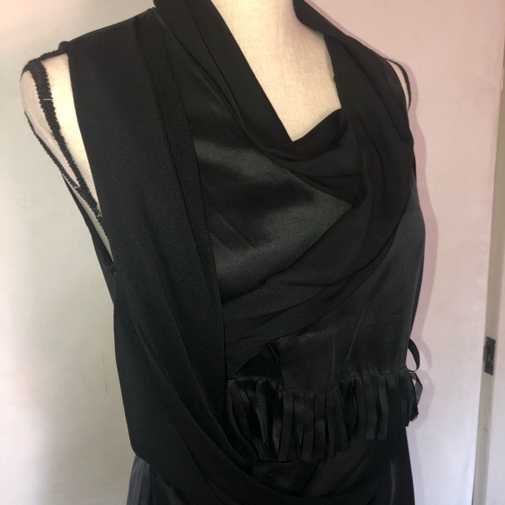 Edun silk cowl neck dress